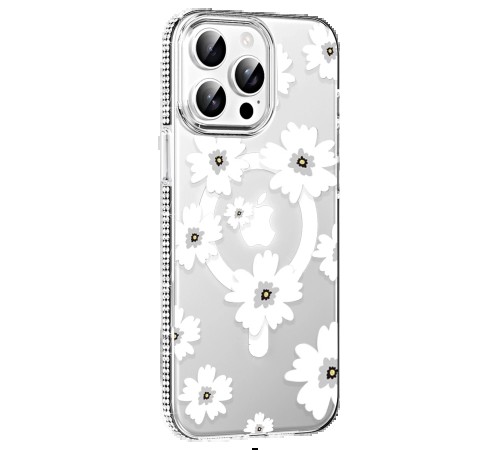 Apple iPhone 14 Pro Max Floral Magsafe Kapak - Beyaz Apple iPhone 14 Pro Max Floral Magsafe Kapak - Beyaz