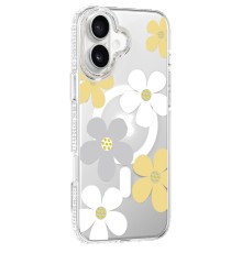 Apple iPhone 16 Floral Magsafe Kapak - Sarı