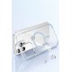 Apple iPhone 14 Move Taşlı Magsafe Kapak - Gümüş