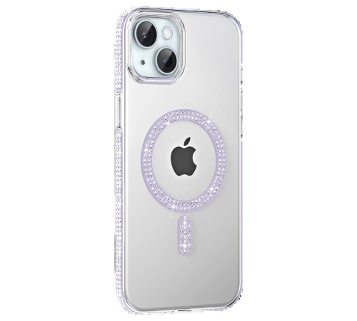 Apple iPhone 14 Move Taşlı Magsafe Kapak - Lila Apple iPhone 14 Move Taşlı Magsafe Kapak - Lila