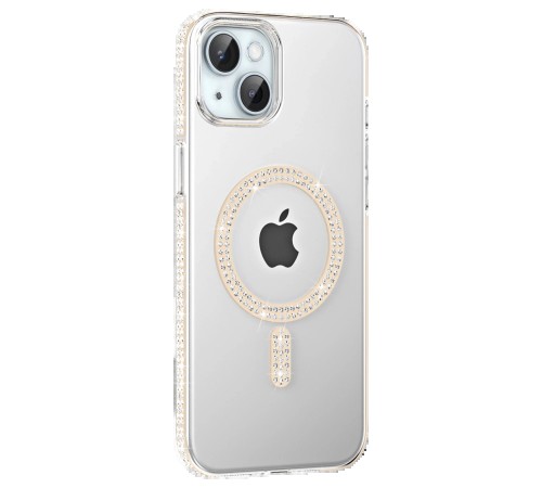 Apple iPhone 14 Move Taşlı Magsafe Kapak - Pembe Apple iPhone 14 Move Taşlı Magsafe Kapak - Pembe