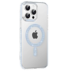 Apple iPhone 14 Pro Max Move Taşlı Magsafe Kapak - Mavi