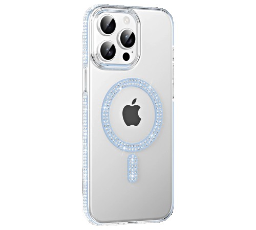Apple iPhone 14 Pro Max Move Taşlı Magsafe Kapak - Mavi Apple iPhone 14 Pro Max Move Taşlı Magsafe Kapak - Mavi