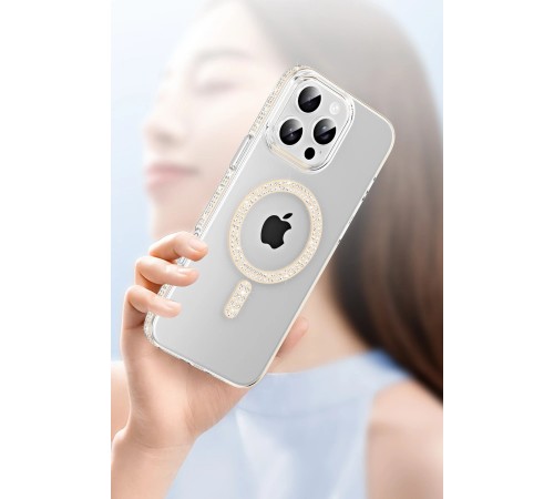 Joko Apple iPhone 14 Pro Max Move Taşlı Magsafe Kapak - Pembe