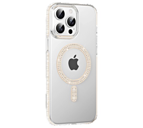 Apple iPhone 15 Pro Move Taşlı Magsafe Kapak - Pembe Apple iPhone 15 Pro Move Taşlı Magsafe Kapak - Pembe
