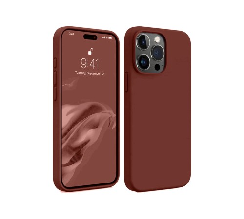 iPhone 15 Pro Max Kılıf First Silikon - Bordo iPhone 15 Pro Max Kılıf First Silikon - Bordo
