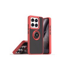 Xiaomi Mi 14T Montreal Yüzüklü Silikon Kapak - Kırmızı
