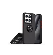 Xiaomi Mi 14T Montreal Yüzüklü Silikon Kapak - Siyah