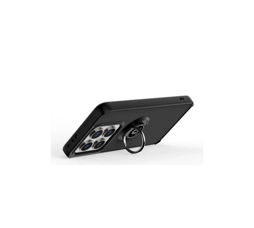 Xiaomi Mi 14T Montreal Yüzüklü Silikon Kapak - Siyah
