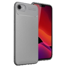 iPhone 16E Kılıf Auto Focus Karbon Kapak - Gri