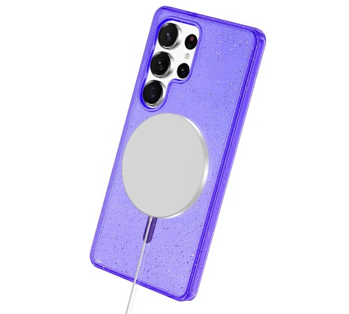 Samsung Galaxy S25 Ultra Glow Magsafe Kapak - Mor Samsung Galaxy S25 Ultra Glow Magsafe Kapak - Mor