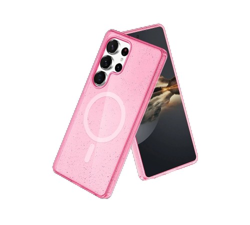 Samsung Galaxy S25 Ultra Glow Magsafe Kapak - Pembe Samsung Galaxy S25 Ultra Glow Magsafe Kapak - Pembe