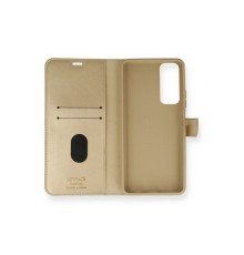 Huawei P Smart 2021 Kılıf Trend S Plus Kapaklı Kılıf - Gold