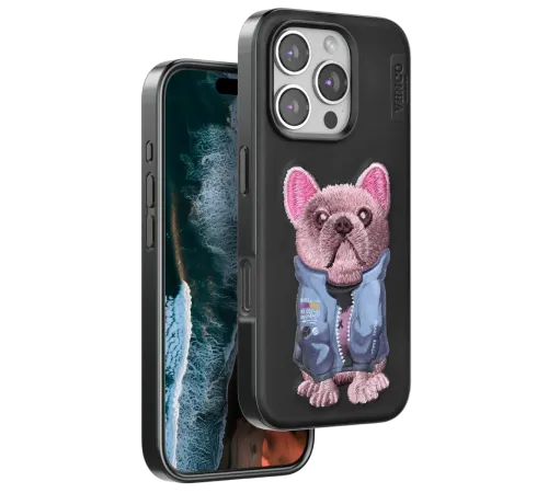 Venco iPhone 16 Pro Max Cute Desenli Kapak - Siyah Venco iPhone 16 Pro Max Cute Desenli Kapak - Siyah