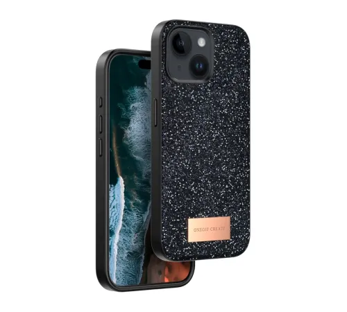 Onegif iPhone 14 Bright Simli Kapak - Siyah Onegif iPhone 14 Bright Simli Kapak - Siyah