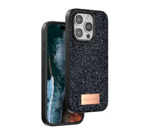 Onegif iPhone 14 Pro Bright Simli Kapak - Siyah Onegif iPhone 14 Pro Bright Simli Kapak - Siyah
