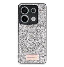 Onegif Xiaomi Redmi Note 13 Pro 5G Bright Simli Kapak - Gümüş