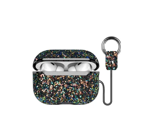 Onegif Airpods 3 (3.nesil) Bright Simli Airpods Kapak - Siyah Onegif Airpods 3 (3.nesil) Bright Simli Airpods Kapak - Siyah