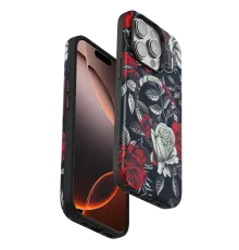 Onegif iPhone 14 Pro Flower Series Magsafe Kapak - Siyah