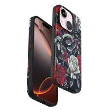 Onegif iPhone 15 Plus Flower Series Magsafe Kapak - Siyah