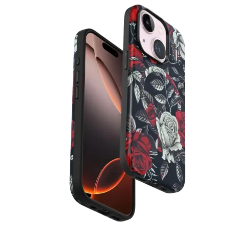 Onegif iPhone 15 Plus Flower Series Magsafe Kapak - Siyah Onegif iPhone 15 Plus Flower Series Magsafe Kapak - Siyah