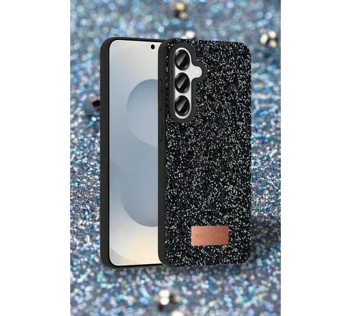 Onegif Samsung Galaxy S25 Bright Simli Kapak - Siyah Onegif Samsung Galaxy S25 Bright Simli Kapak - Siyah