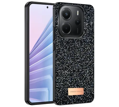 Onegif Xiaomi Redmi Note 14 4G Bright Simli Kapak - Siyah Onegif Xiaomi Redmi Note 14 4G Bright Simli Kapak - Siyah