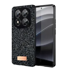Onegif Xiaomi Redmi Note 14 Pro 5G Bright Simli Kapak - Siyah