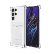 Samsung Galaxy S24 Ultra Kılıf Kart Şeffaf Silikon - Şeffaf