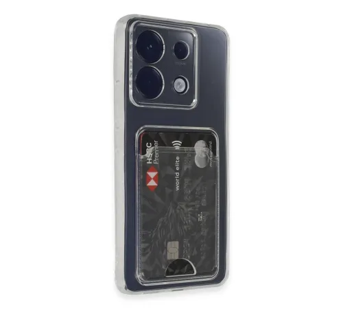 Xiaomi Poco X6 Kılıf Kart Şeffaf Silikon - Şeffaf