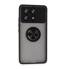 Xiaomi Poco X6 Pro Kılıf Montreal Yüzüklü Silikon Kapak - Siyah