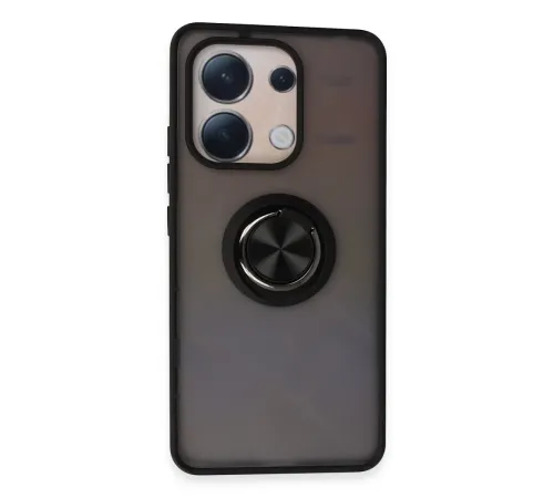 Xiaomi Redmi Note 13 4G Kılıf Montreal Yüzüklü Silikon Kapak - Siyah
