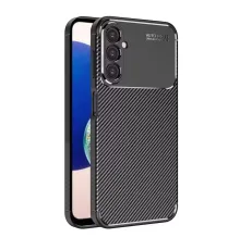 Samsung Galaxy A05S Kılıf Auto Focus Karbon Kapak - Siyah