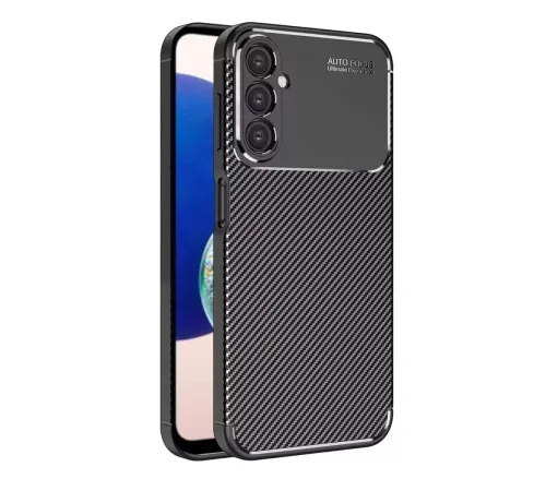 Samsung Galaxy A05S Kılıf Auto Focus Karbon Kapak - Siyah Samsung Galaxy A05S Kılıf Auto Focus Karbon Kapak - Siyah