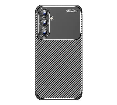 Samsung Galaxy A15 4G Kılıf Auto Focus Karbon Kapak - Siyah Samsung Galaxy A15 4G Kılıf Auto Focus Karbon Kapak - Siyah