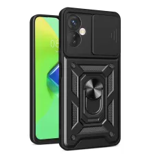 İnfinix Hot 30 4G Kılıf Pars Lens Yüzüklü Silikon - Siyah
