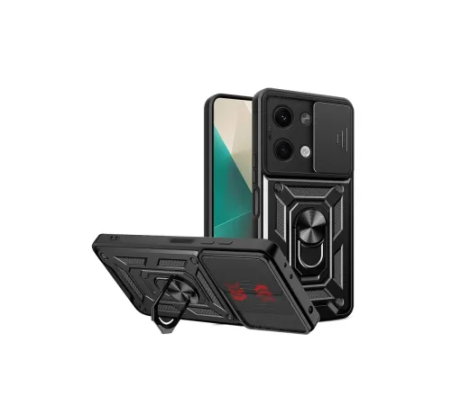 Xiaomi Poco X6 Kılıf Pars Lens Yüzüklü Silikon - Siyah Xiaomi Poco X6 Kılıf Pars Lens Yüzüklü Silikon - Siyah
