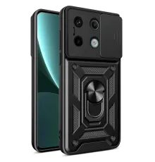 Xiaomi Poco X6 Pro Kılıf Pars Lens Yüzüklü Silikon - Siyah