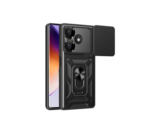 Xiaomi Redmi 13 4G Kılıf Pars Lens Yüzüklü Silikon - Siyah Xiaomi Redmi 13 4G Kılıf Pars Lens Yüzüklü Silikon - Siyah