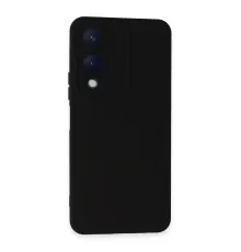 Vivo Y17S Kılıf Nano içi Kadife Silikon - Siyah