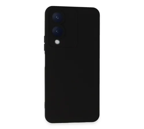 Vivo Y17S Kılıf Nano içi Kadife Silikon - Siyah Vivo Y17S Kılıf Nano içi Kadife Silikon - Siyah