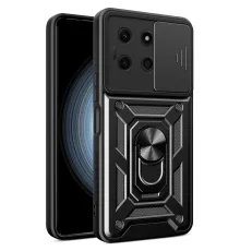 İnfinix Note 30 Kılıf Pars Lens Yüzüklü Silikon - Siyah