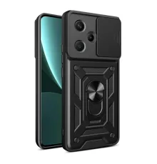 Xiaomi Redmi Note 13 Pro Plus Kılıf Pars Lens Yüzüklü Silikon - Siyah