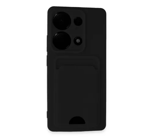 Xiaomi Redmi Note 13 Pro 4G Kılıf Kelvin Kartvizitli Silikon - Siyah Xiaomi Redmi Note 13 Pro 4G Kılıf Kelvin Kartvizitli Silikon - Siyah