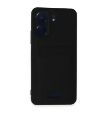 Xiaomi Redmi 13C Kılıf Kelvin Kartvizitli Silikon - Siyah