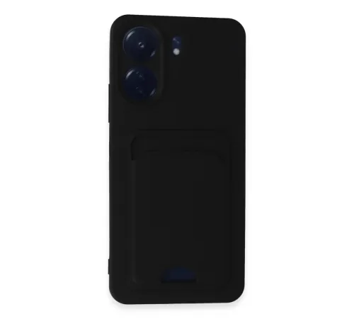 Xiaomi Redmi 13C Kılıf Kelvin Kartvizitli Silikon - Siyah Xiaomi Redmi 13C Kılıf Kelvin Kartvizitli Silikon - Siyah