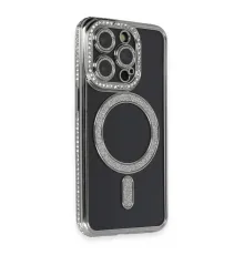 iPhone 14 Pro Max Kılıf Joke Simli Magneticsafe Kılıf - Gri