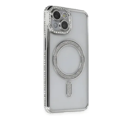 iPhone 14 Kılıf Joke Simli Magneticsafe Kılıf - Gümüş iPhone 14 Kılıf Joke Simli Magneticsafe Kılıf - Gümüş