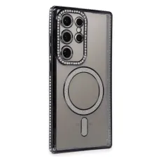 Samsung Galaxy S24 Ultra Kılıf Joke Simli Magneticsafe Kılıf - Siyah