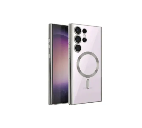 Samsung Galaxy S24 Ultra Kılıf Kross Magneticsafe Kapak - Gümüş Samsung Galaxy S24 Ultra Kılıf Kross Magneticsafe Kapak - Gümüş